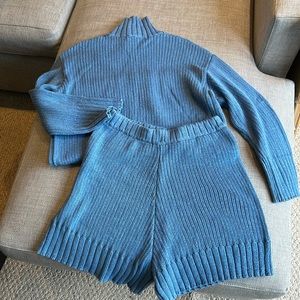 Free People Beach Sweater Shorts Set